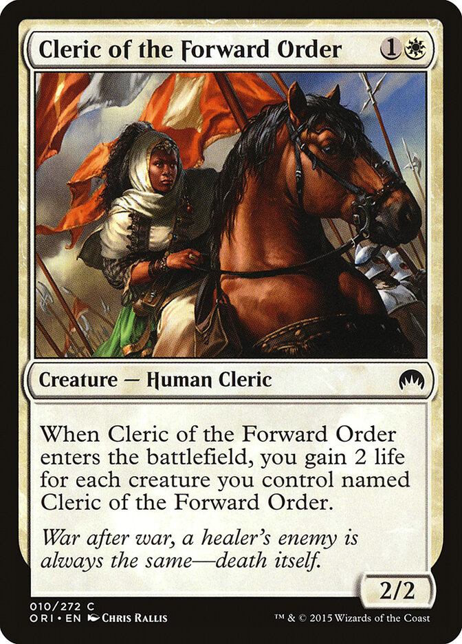 Cleric of the Forward Order card front