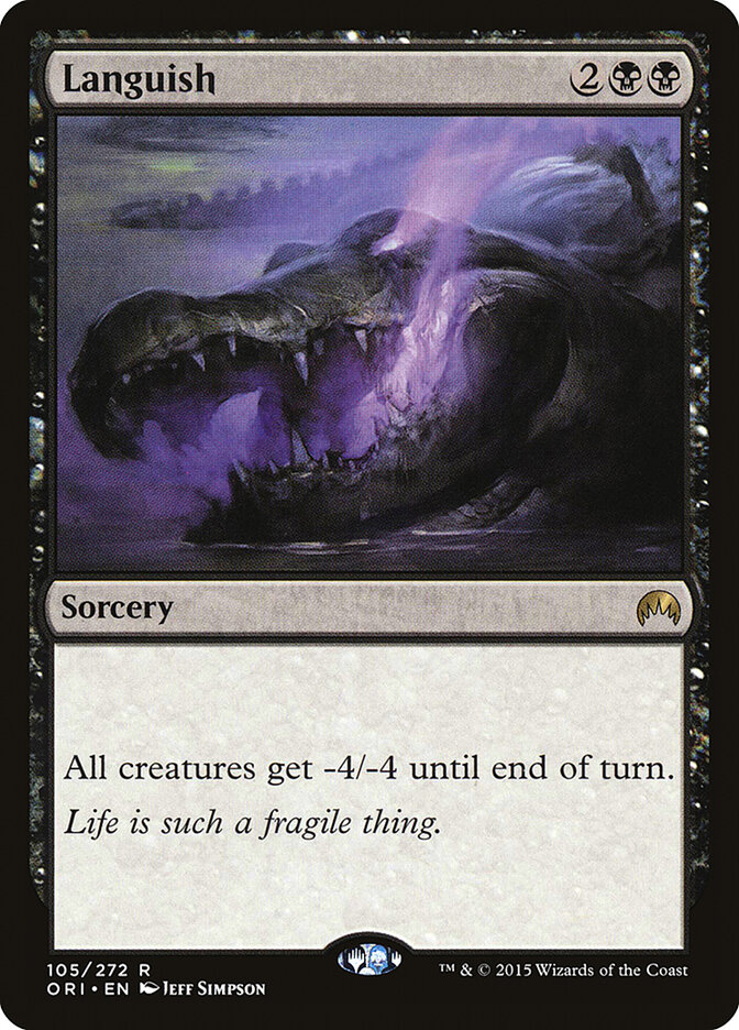 Languish card front