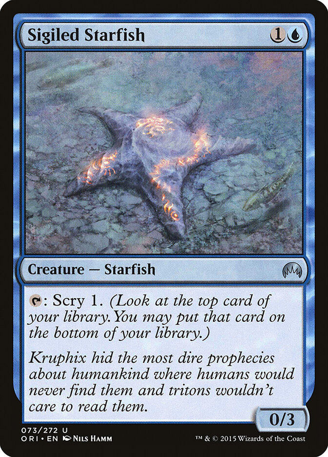 Sigiled Starfish card front