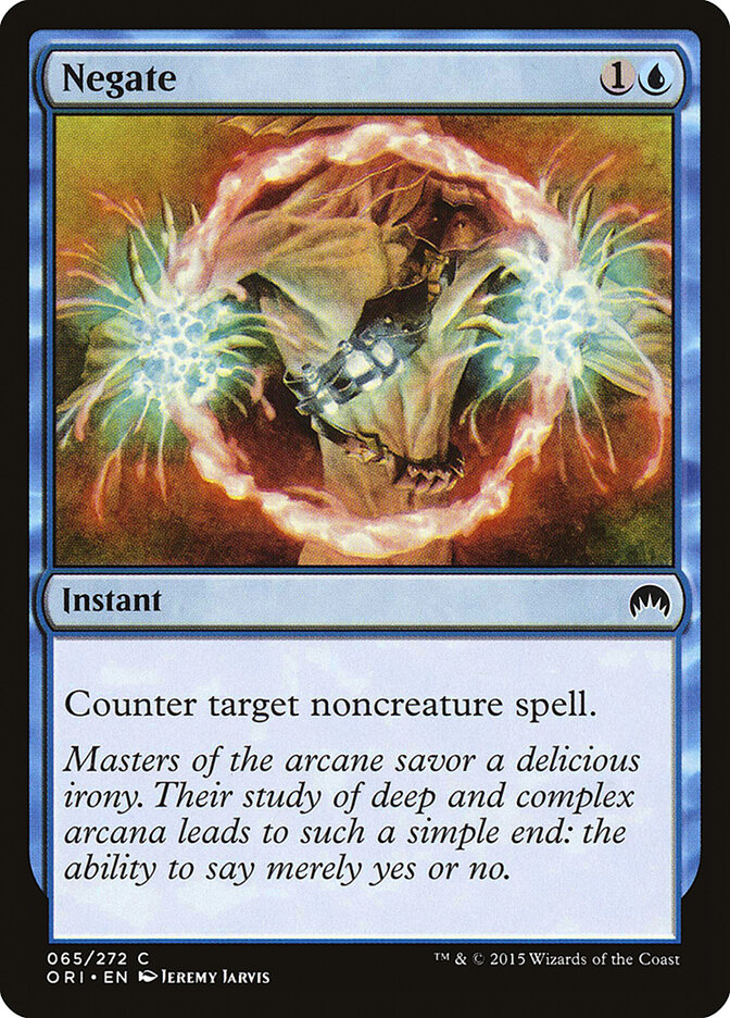 Negate card front