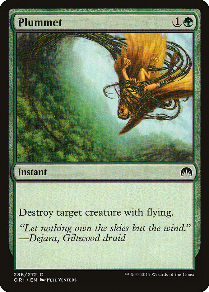 Plummet card front
