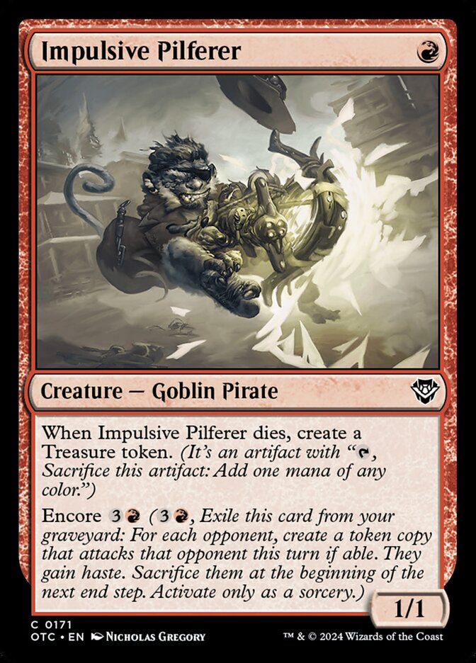 Impulsive Pilferer card front