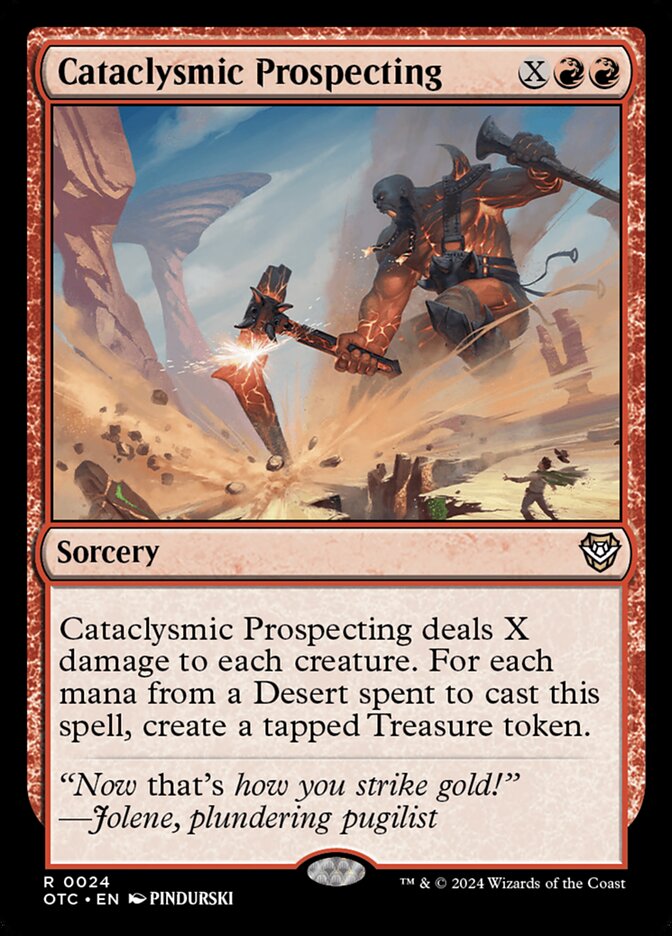 Cataclysmic Prospecting card front