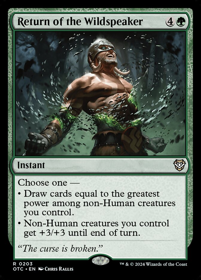 Return of the Wildspeaker card front