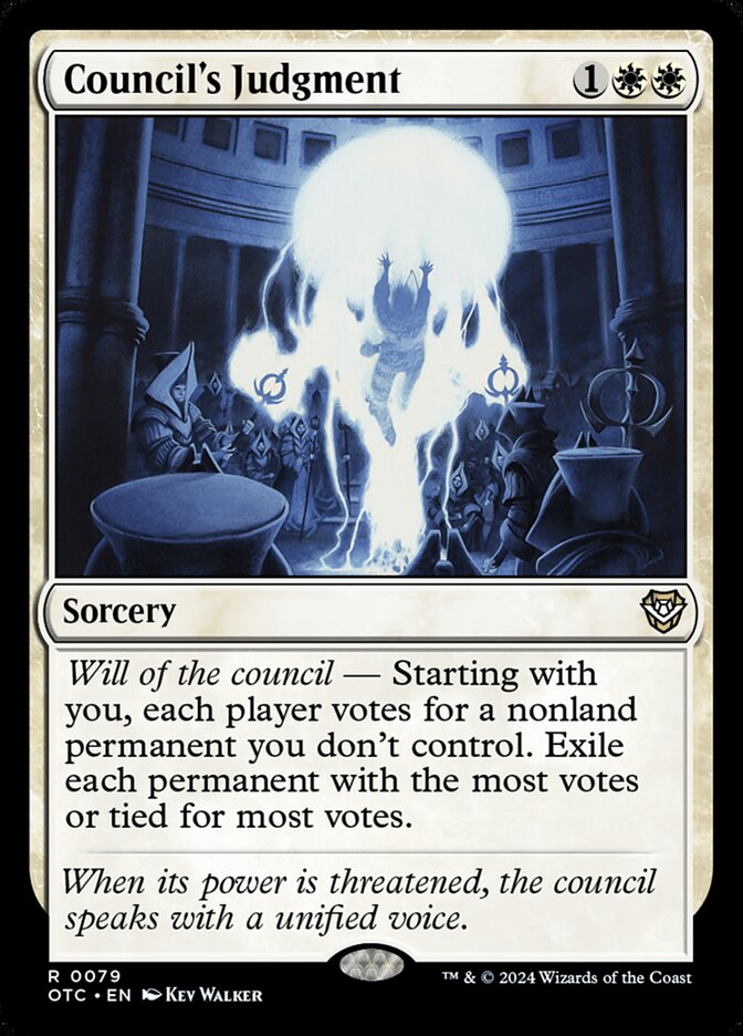 Council's Judgment card front