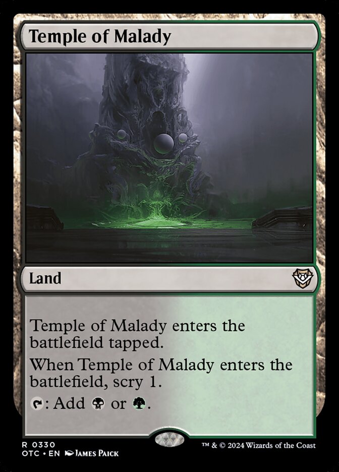 Temple of Malady card front