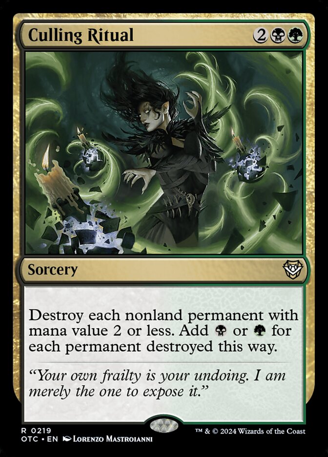 Culling Ritual card front