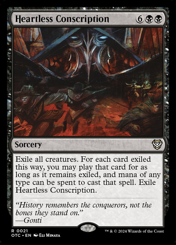 Heartless Conscription card front