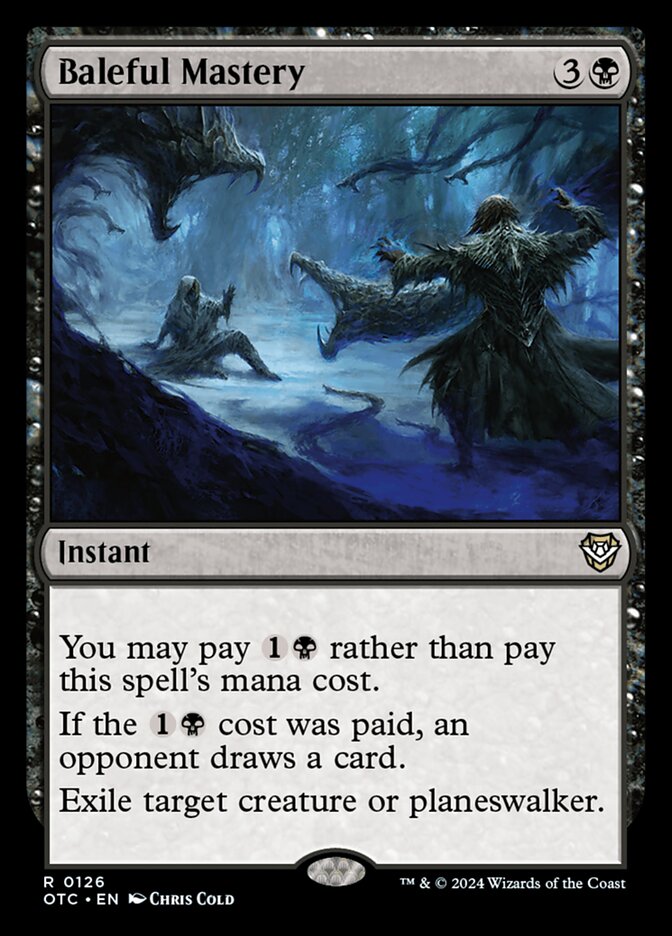 Baleful Mastery card front