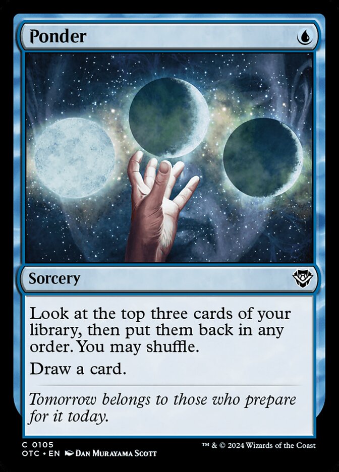Ponder card front