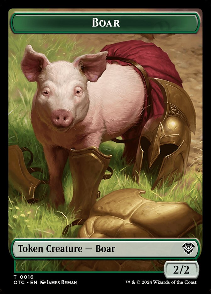 Boar card front