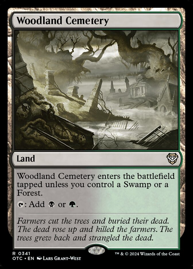 Woodland Cemetery card front