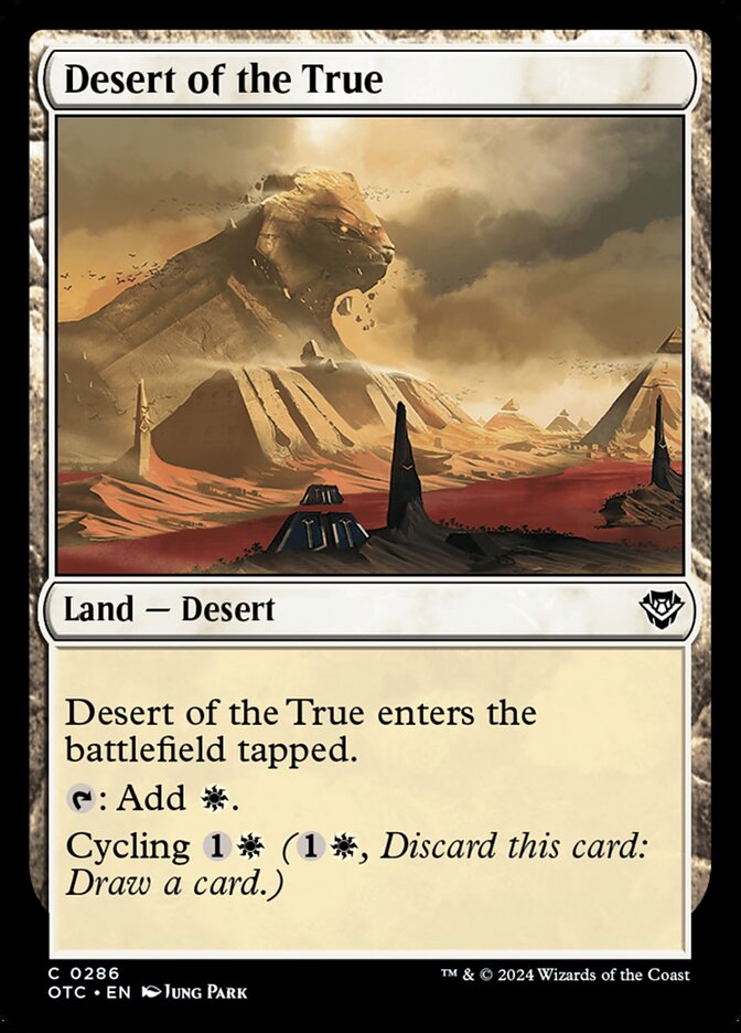 Desert of the True card front