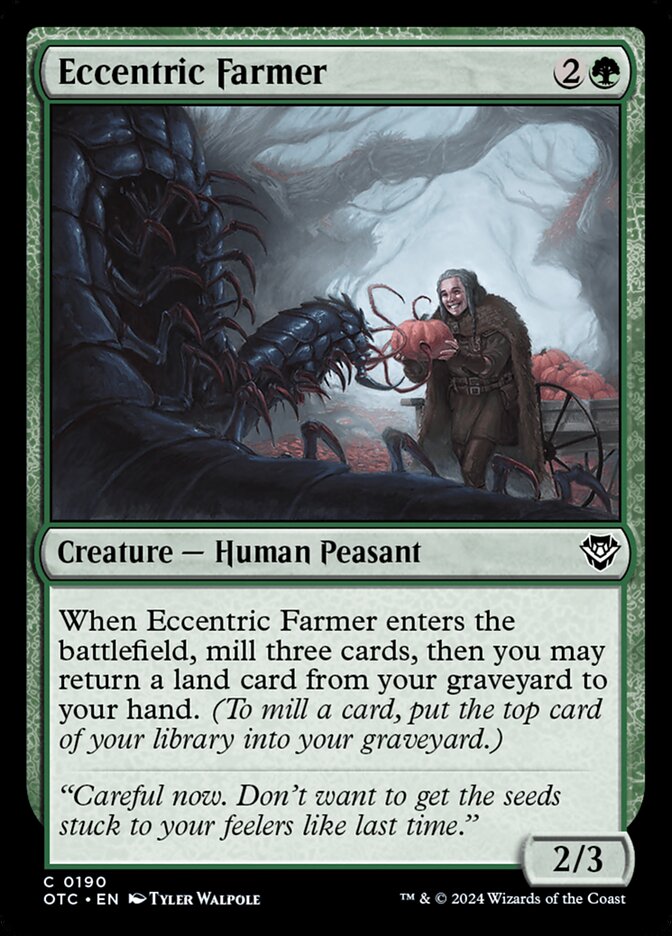 Eccentric Farmer card front