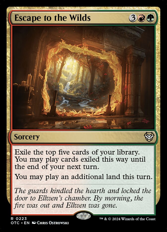 Escape to the Wilds card front
