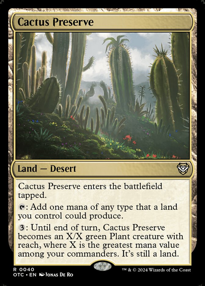 Cactus Preserve card front