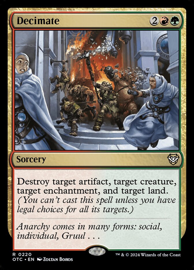 Decimate card front