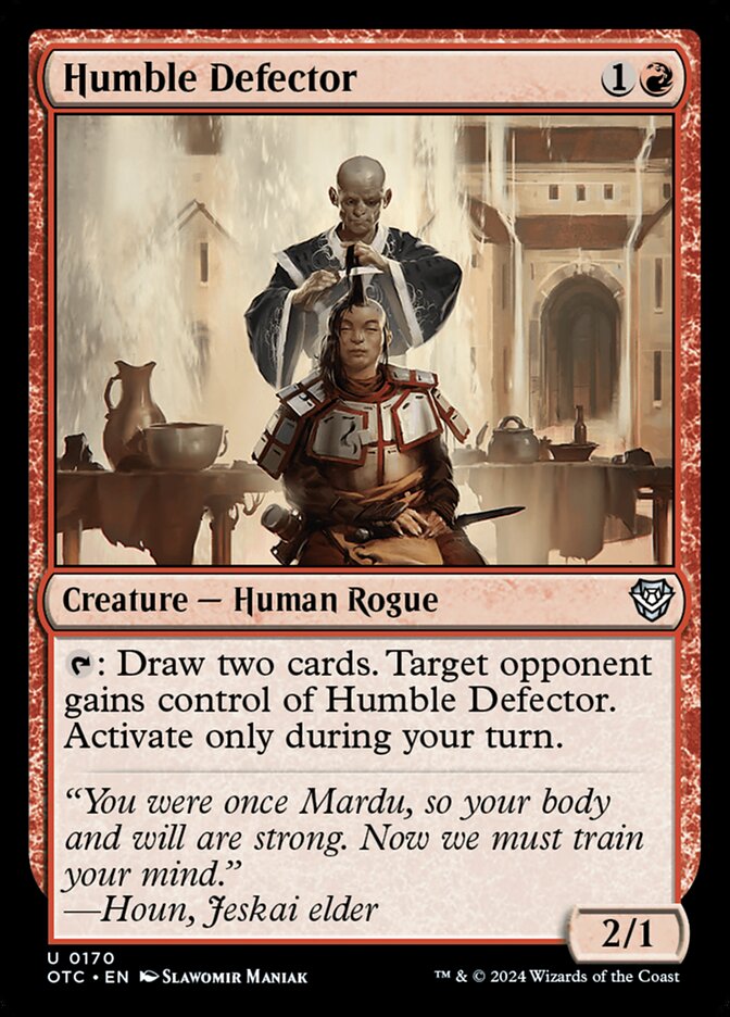 Humble Defector card front