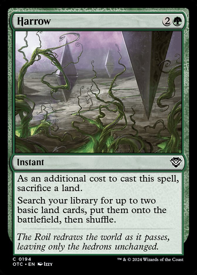 Harrow card front