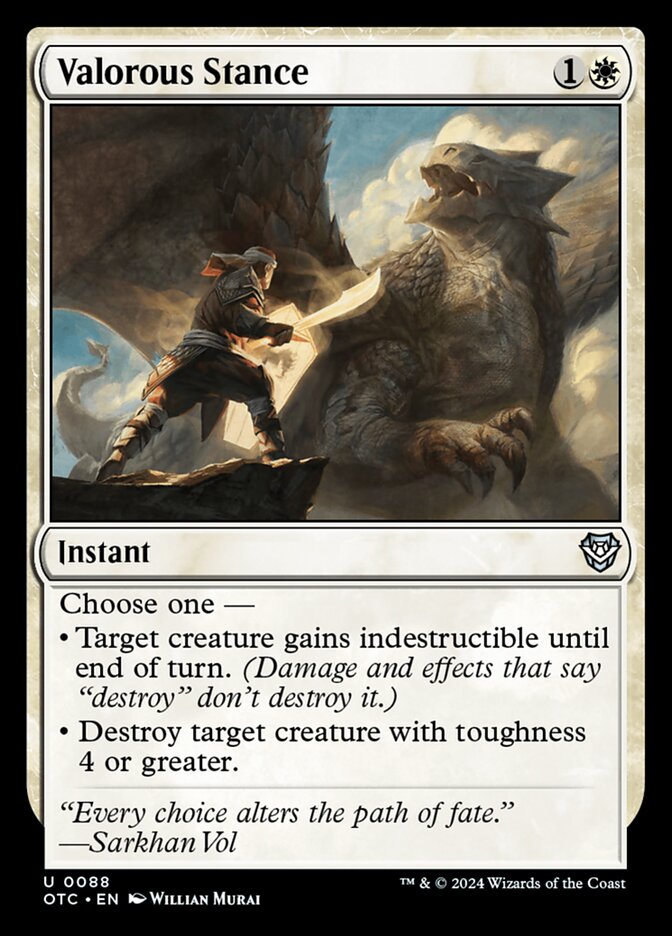 Valorous Stance card front