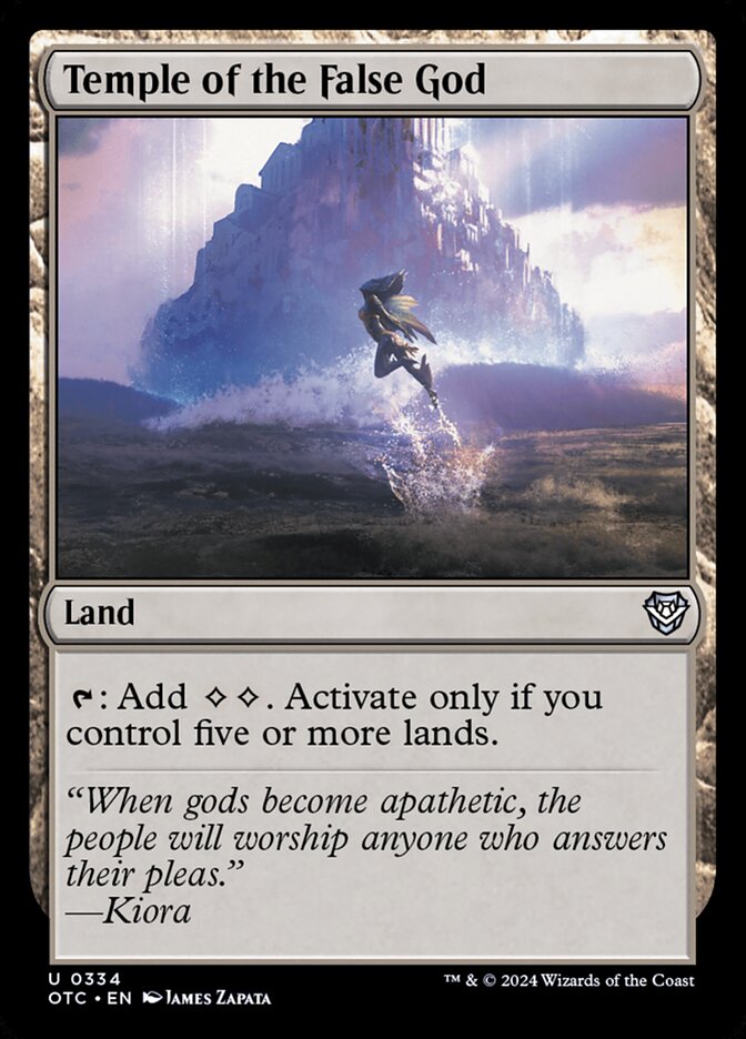 Temple of the False God card front