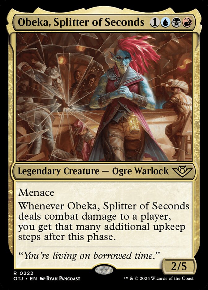 Obeka, Splitter of Seconds card front