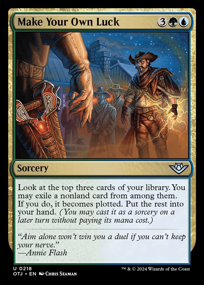 Make Your Own Luck card front
