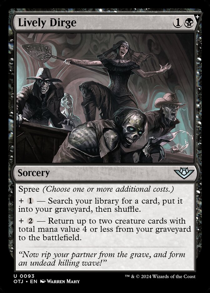 Lively Dirge card front