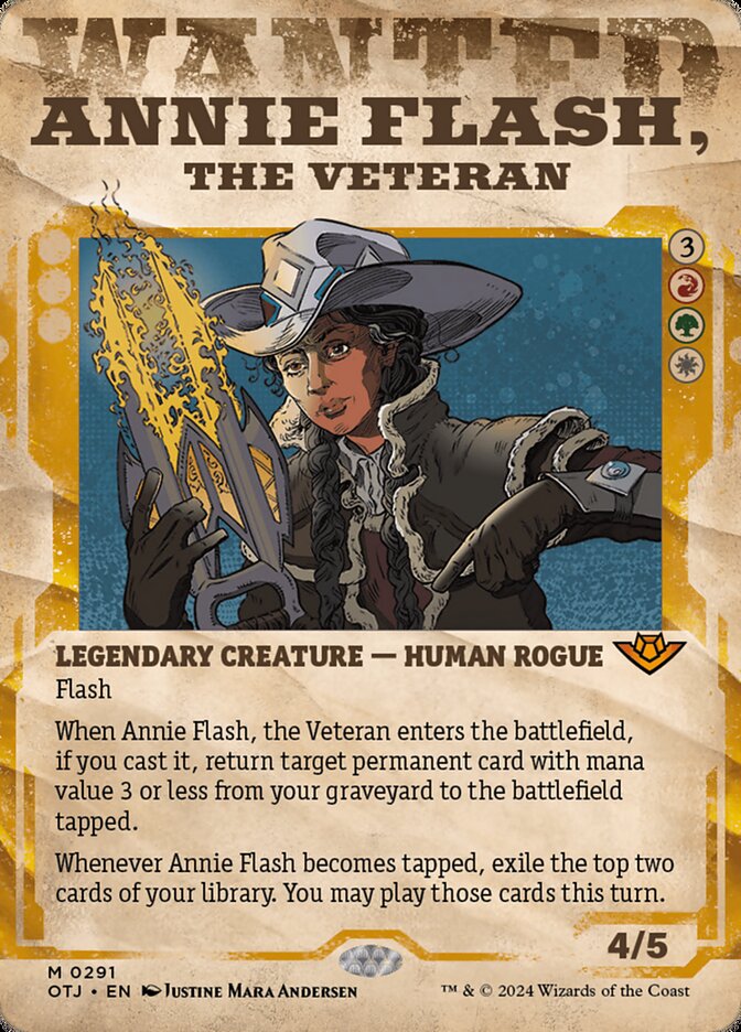 Annie Flash, the Veteran card front