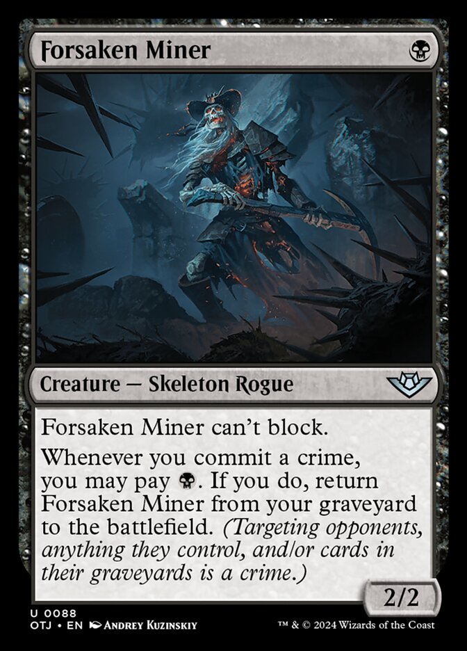 Forsaken Miner card front