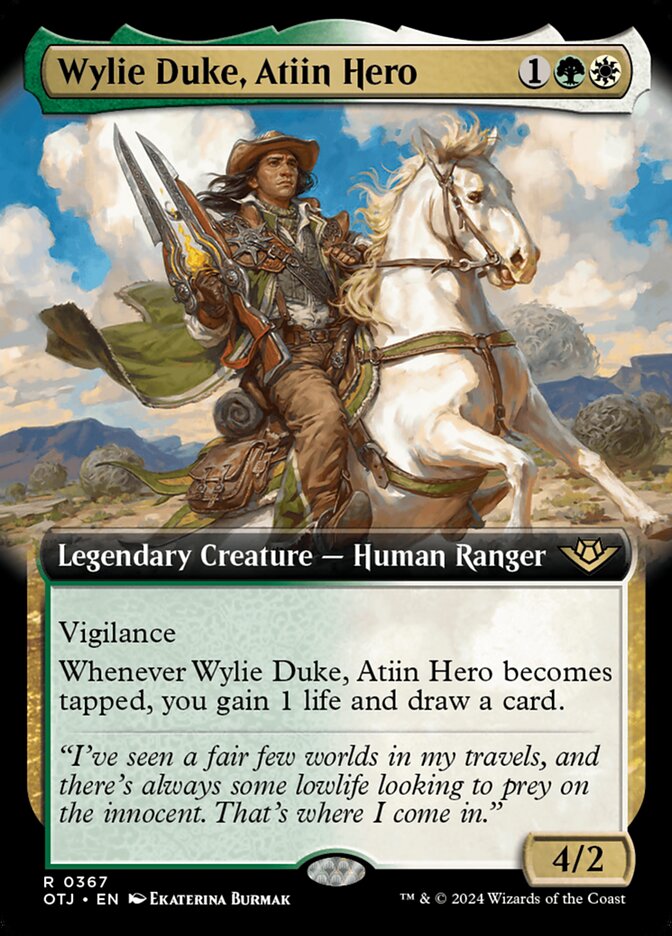 Wylie Duke, Atiin Hero card front