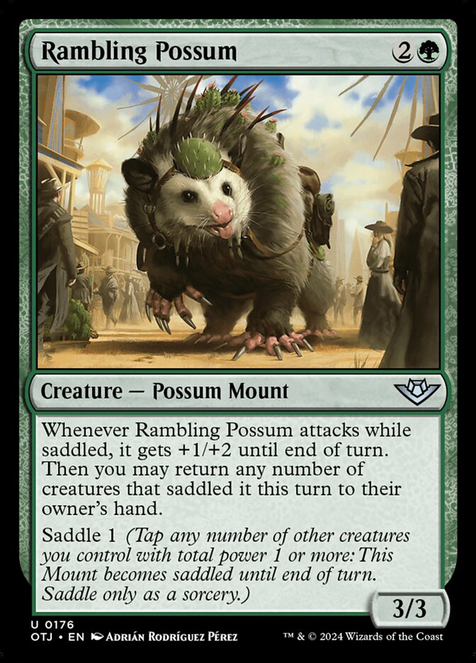 Rambling Possum card front