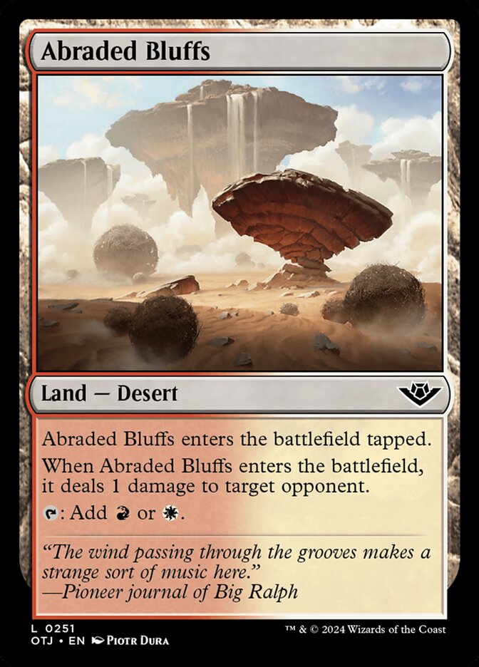 Abraded Bluffs card front