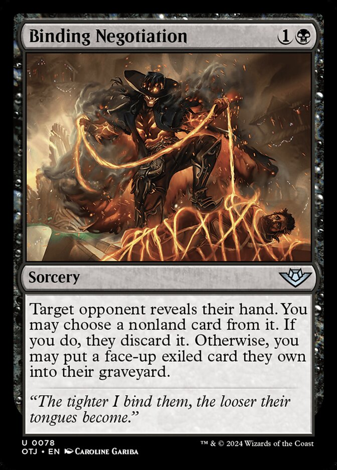 Binding Negotiation card front