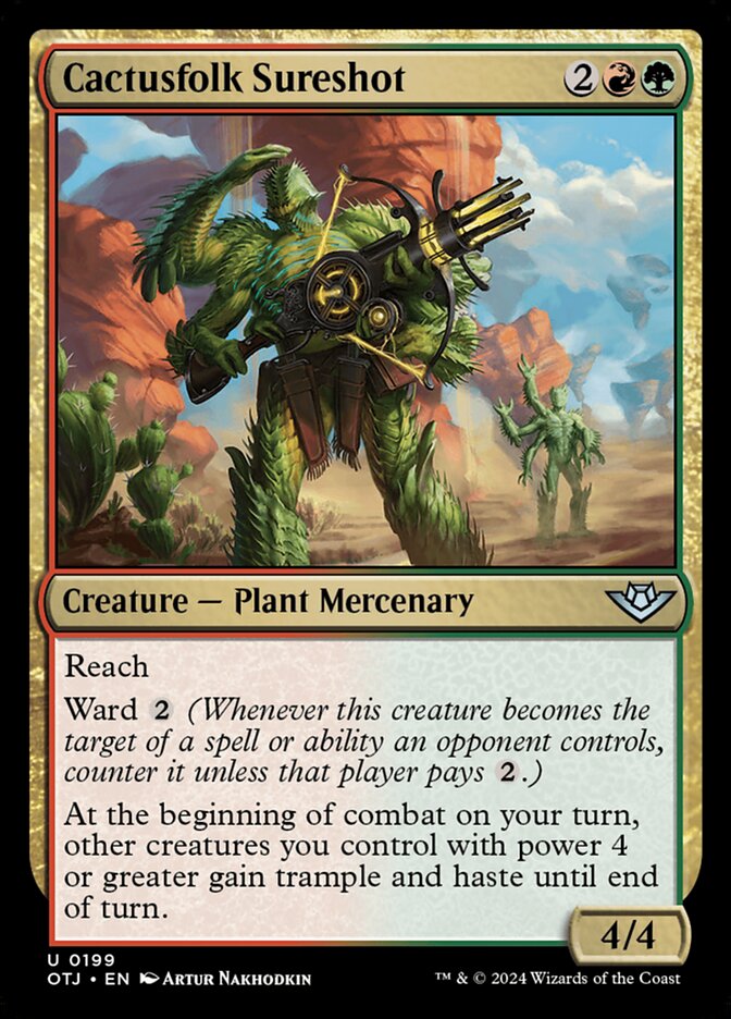Cactusfolk Sureshot card front