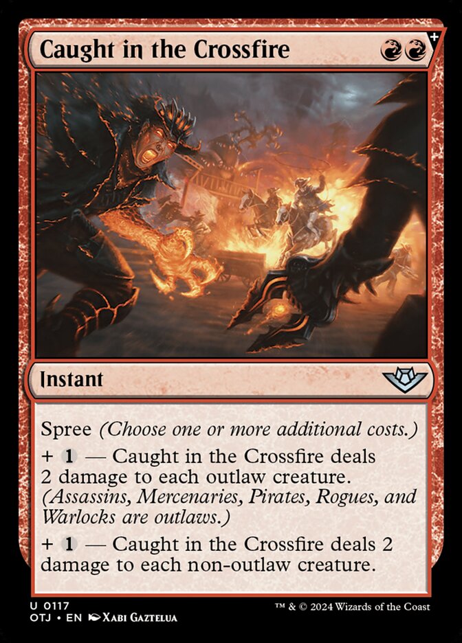 Caught in the Crossfire card front