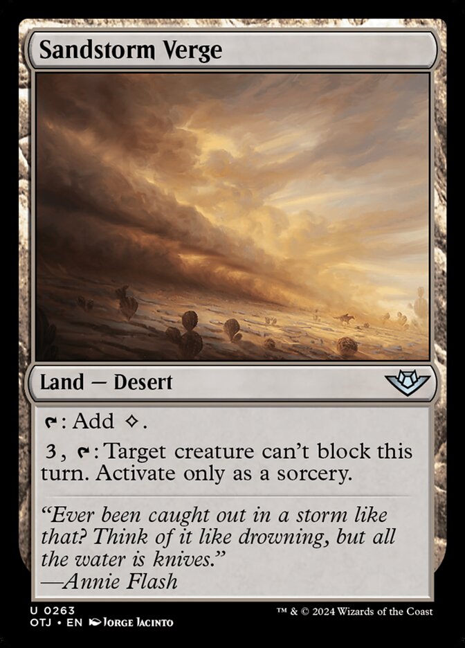Sandstorm Verge card front