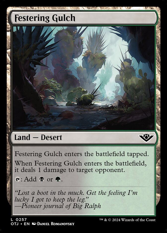 Festering Gulch card front