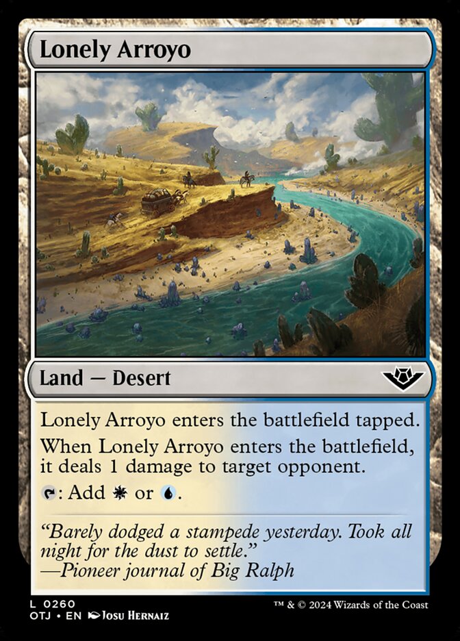 Lonely Arroyo card front