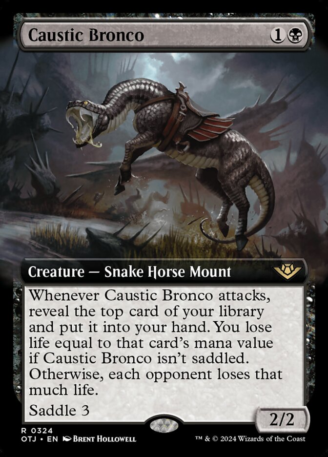 Caustic Bronco card front