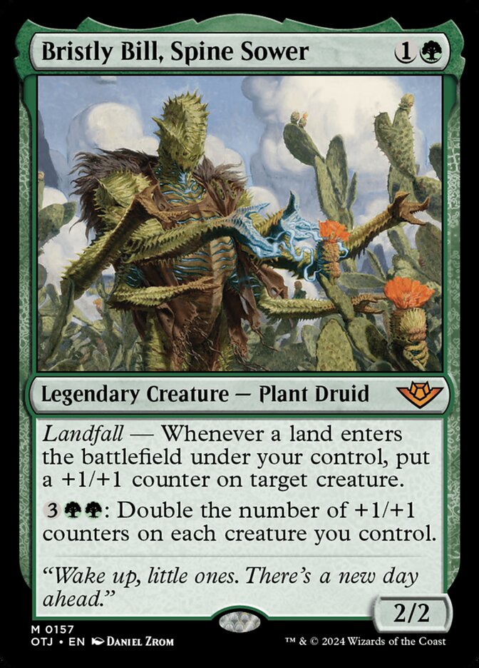 Bristly Bill, Spine Sower card front