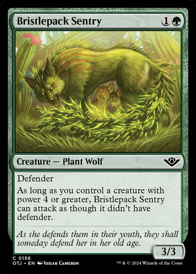 Bristlepack Sentry card front