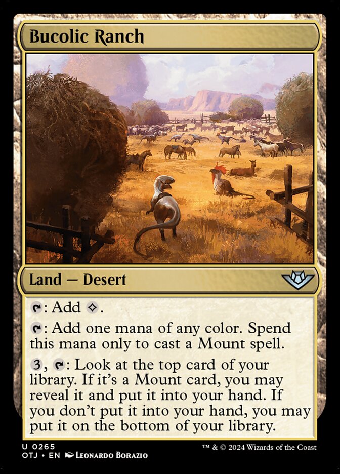Bucolic Ranch card front