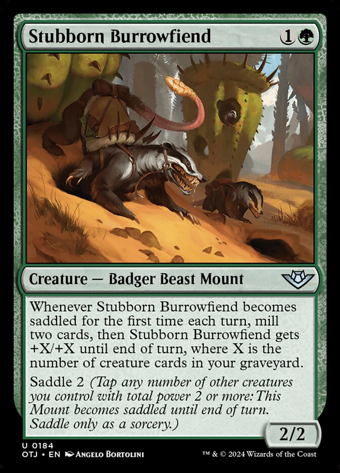 Stubborn Burrowfiend card front
