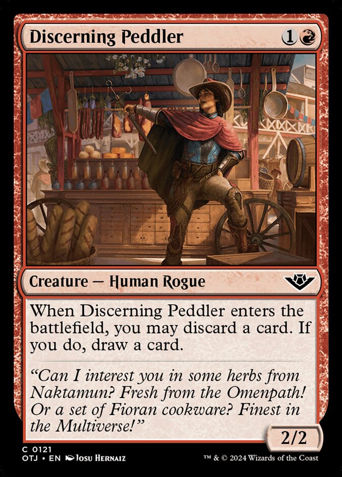 Discerning Peddler card front