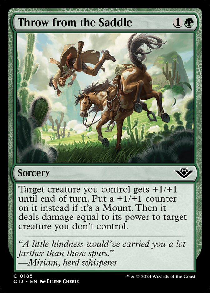 Throw from the Saddle card front