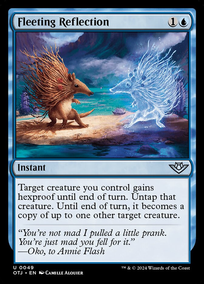 Fleeting Reflection card front