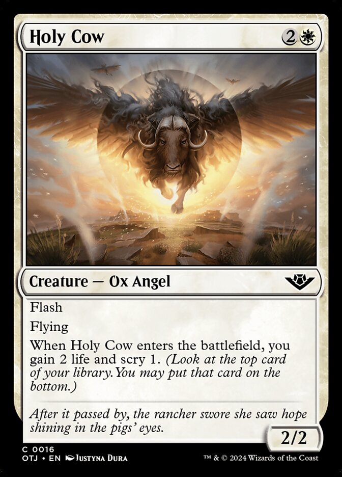 Holy Cow card front