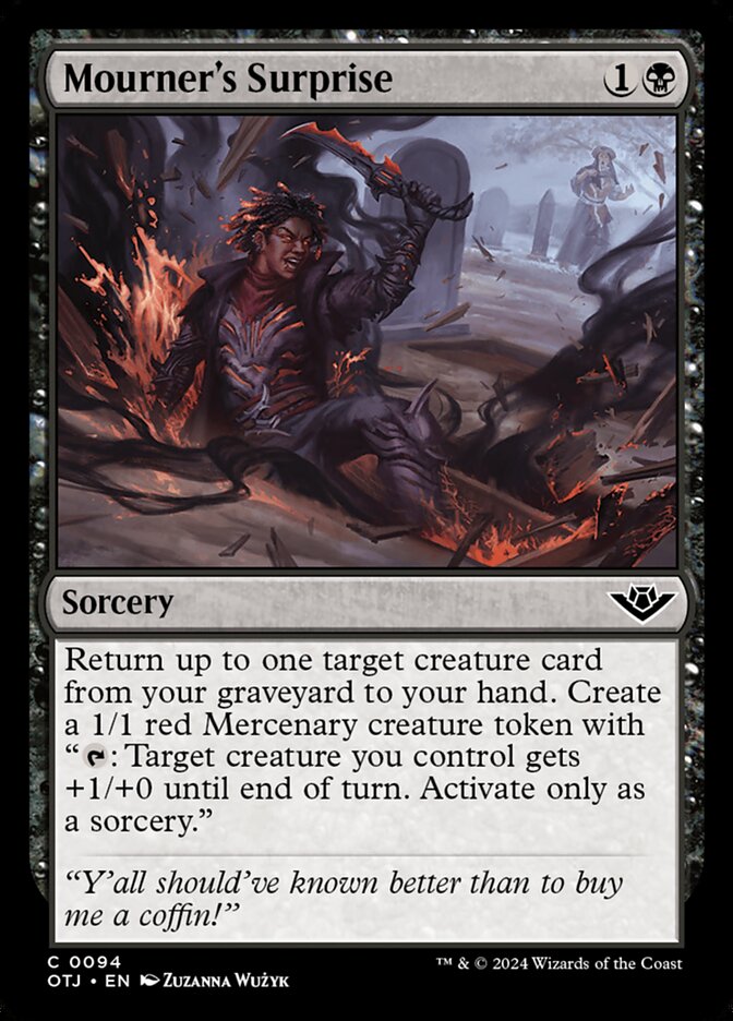 Mourner's Surprise card front