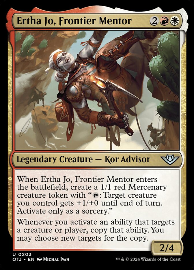 Ertha Jo, Frontier Mentor card front